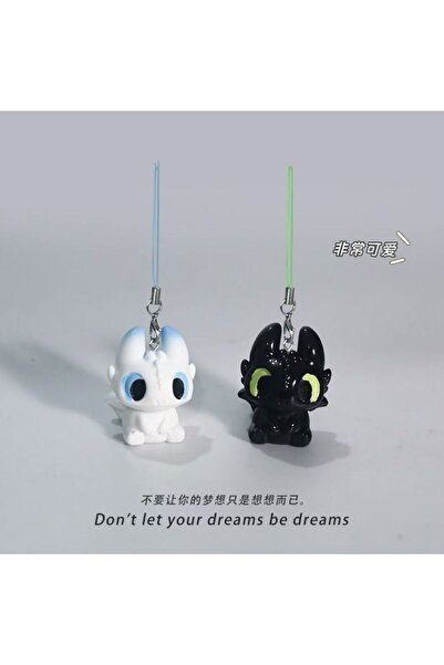 Choice1 Black White Mix 2pcs Cute Cartoon Black and White Personalized Pendan...