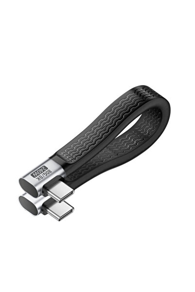 Choice كابل بيانات USB4 أسود بزاوية 90 درجة، USB-C إلى Type-C، قصير، يدعم PD ...