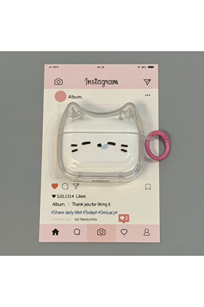 choice2 AirPods Pro3 1 Cute Sleepy Cat Transparent Silicone Shockproof Protec...