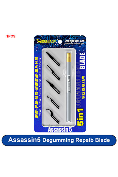 Choice Assasin 5 x 1sets MECHANIC Assassin5 5in1 Degumming Rework Blade & Han...