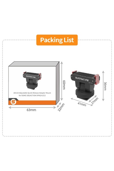 Choice A Adjustable 180° in Both Directions Cold Shoe Mount Adapter 1/4" Thre...