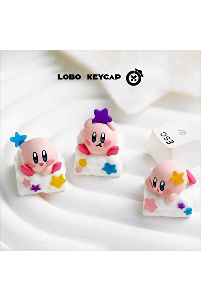 Choice مجموعة من 3 أغطية مفاتيح ميكانيكية كرتونية مخصصة من سلسلة Cutekirby'S ...