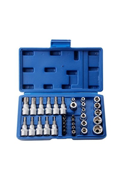 Choice 1 Set 34pcs Torx Bit Socket and E-Torx Star Socket Set 1/4" 3/8" Drive...