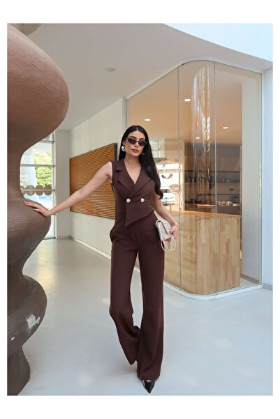 ESRAHELVACI Eh Collection Double-Breasted Detail Jumpsuit