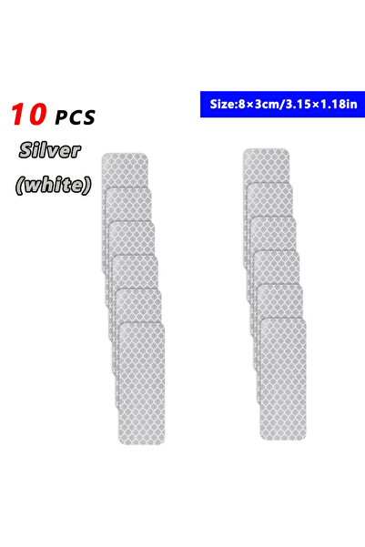 Choice WHITE 10 Reflective Stickers, Warning Safety Reflective Stickers, Pet ...