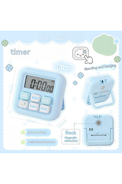 Choice1 Blue 1PC Timer Countdown Timer Student Learning Reminder Manager Time...