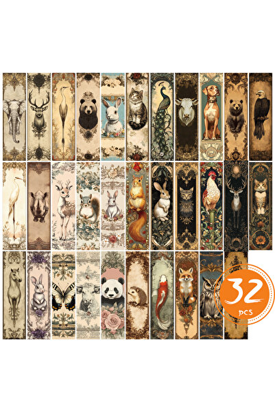 Choice 32 قطعة من علامات الكتب الملونة بتصميم حيوانات كلاسيكية للمعلمين والقر...