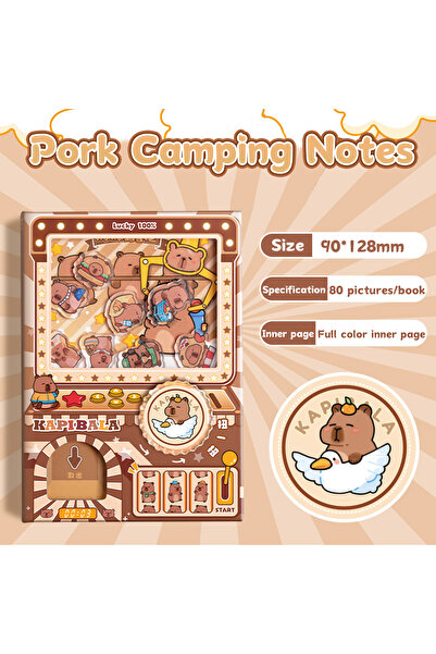 choice2 Camping Kawaii Capybara Busy Notebooks | Reusable Stress Relief Senso...