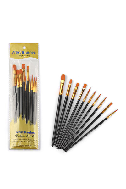 Choice black 10PCS Burst 10 high-quality nylon brush set of oil brush plastic...