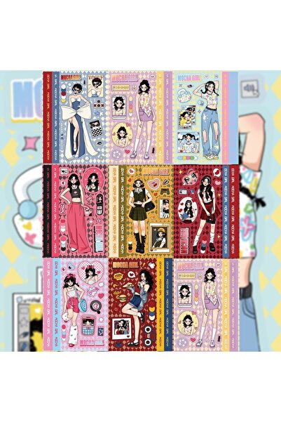 Choice 8Sheets 8Piece Original Trendy Mocha Girl Fashion Outfit Gukha Sticker...