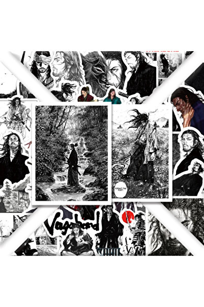 Choice 50pcs 50PCS Cartoon Cool Black White Vagabond Graffiti Sticker DIY Dec...