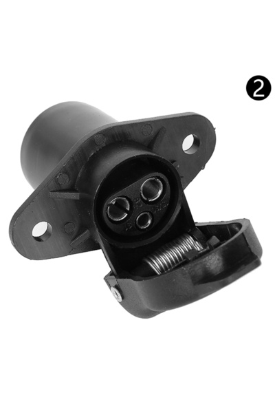 Choice1 2 3 Pin Trailer Socket Connectors Round 3 Pole Plug-in Trailer Tracto...