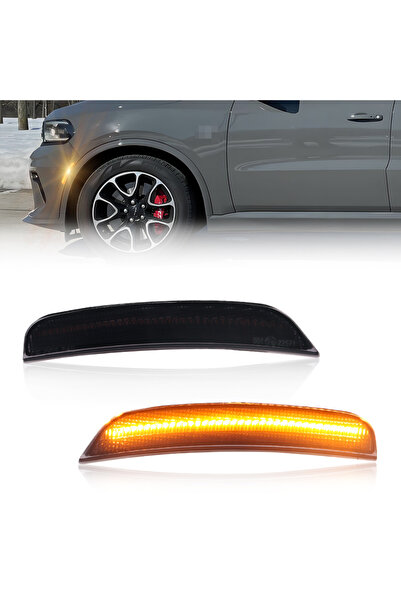 Choice Smoked Lens Amber 2Pcs Front Bumper Side Marker Light Turn Signal Ligh...