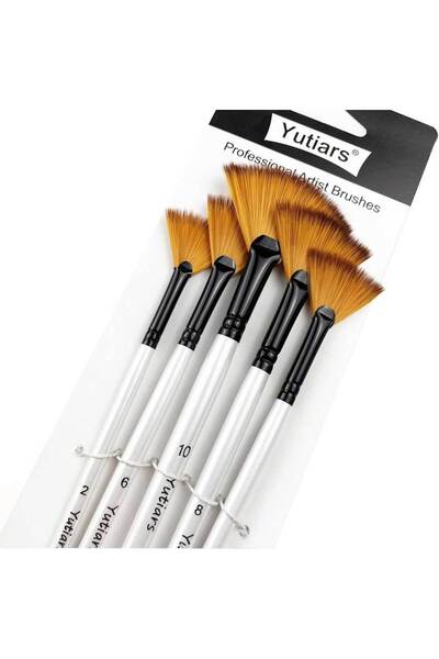 Choice 22CM 5 Pcs Fan Paint Brushes Set Acrylic Paint Brushes Set Professiona...