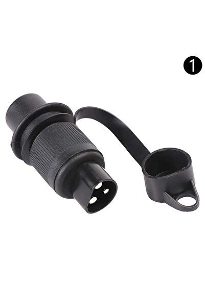 Choice 1 3 Pin Trailer Socket Connectors Round 3 Pole Plug-in Trailer Tractor...
