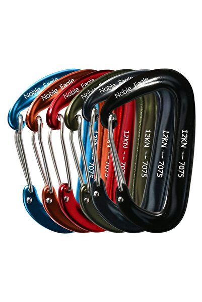 Choice Noble12KN 6PCS Mix 6PCS 12kN Aluminum D Ring Carabiners Heavy Duty Hoo...