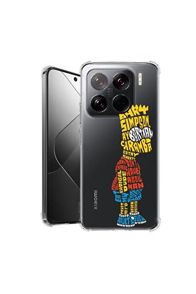 bestcase Калъф за Xiaomi 15 Pro, Удароустойчив 1.5ММ, Калиграфия Барт Симпсън...