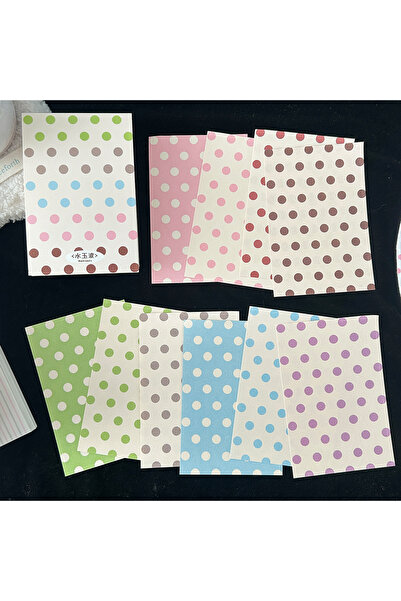 choice2 02-1PCS A7 Polka Dot Memo Pad Tearable Double Sided Scrapbook Paper W...