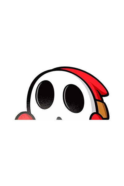 Choice19 10CM Style G Car Stickers Cartoon Shy Guy Peeker Chibi Big Head Deca...