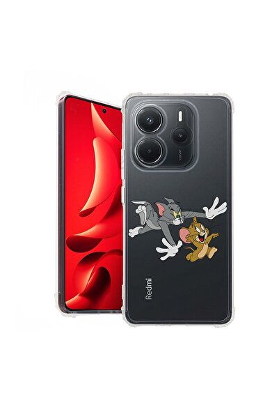 bestcase Калъф за Xiaomi Redmi Note 14 4G, Удароустойчив 1.5ММ, Том и Джери, ...