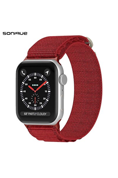 Sonique Λουράκι Nylon Alpine Loop Band για Apple Watch (42/44/45/49MM) Κόκκινο