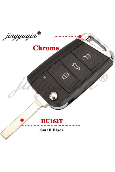 Choice5 Tail Chrome Hu162t jingyuqin 5GD959752A 5GD959752B Flip Remote Key MQ...