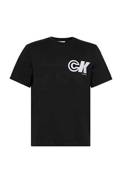 Calvin Klein Tricou sport bărbătesc cu mânecă scurtă, cu logo grafic monogram...