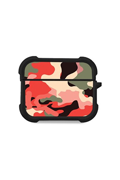 Sonique Θήκη Σιλικόνης Camouflage Army Series για AirPods Pro 3 Κόκκινο