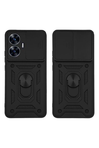 Sonique Θήκη Ring Armor CamPro Realme C55 Μαύρο