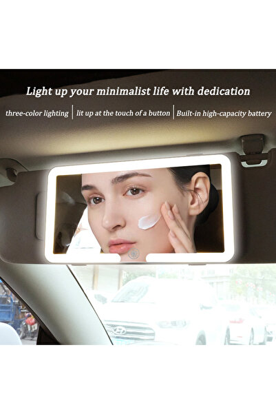 Choice WHITE LED detachable car vanity mirror with light - convenient passeng...