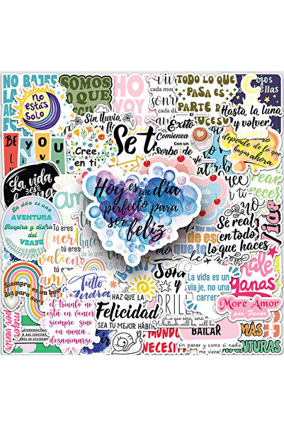 Choice 50 Inspirational Spanish Graffiti Stickers with Personalized Creative ...