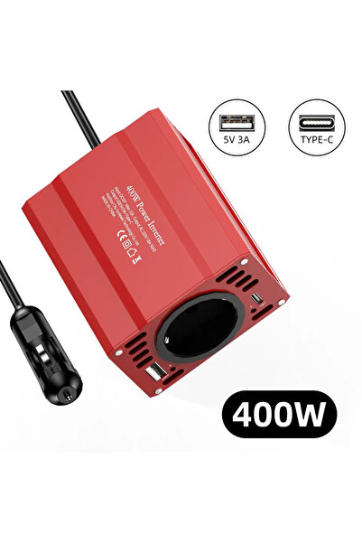 Choice1 400W-RED 400W/500W/1500W Car inverter DC 12V to AC 220V converter, 3U...
