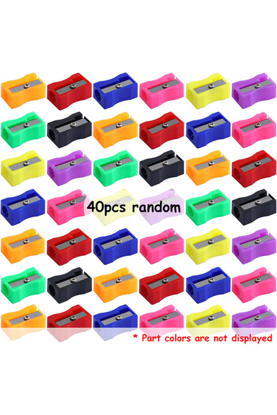 choice2 40pcs random 40-120pcs 2.5cm Mini Color Pencil Sharpener Curved Anti-...