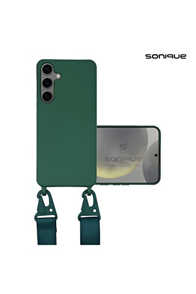 Sonique Θήκη Σιλικόνης με Strap CarryHang Samsung Galaxy S24 Plus Πράσινο Σκούρο