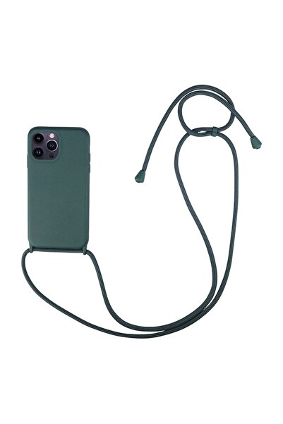 Sonique Θήκη Σιλικόνης με Κορδόνι CarryHang Apple iPhone 14 Pro Max Πράσινο Σ...