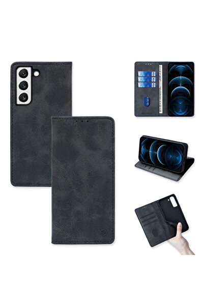 Sonique Θήκη Πορτοφόλι Vintage Magnet Wallet Samsung Galaxy S22 Plus Μαύρο