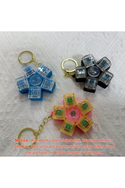 Choice 1 قطعة سبينر فيدجيت ميكانيكي بخمسة أزرار بلون عشوائي، سلسلة مفاتيح، قط...