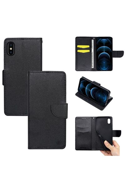 Sonique Θήκη Πορτοφόλι Trend Wallet Apple iPhone X / iPhone XS Μαύρο