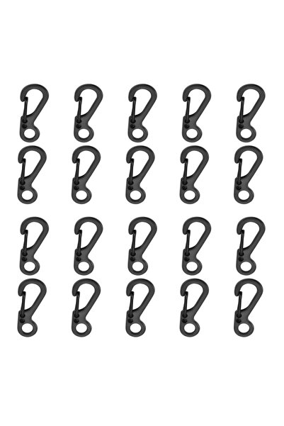 Choice1 مجموعة مشابك حبل صغيرة سوداء 20 قطعة، مشابك زنبركية صغيرة للاستخدام ا...
