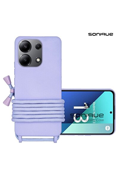 Sonique Θήκη Σιλικόνης με Κορδόνι CarryHang Xiaomi Redmi Note 13 4G Λιλά