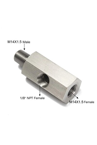Choice M14X1.5 Stainless Steel Side Holes Oil Pressure Sensor Connector 1/8"N...