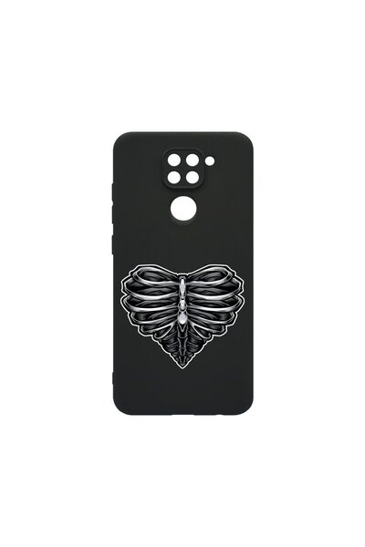 bestcase Тънък силиконов калъф 0.8ММ, съвместим с Xiaomi Redmi Note 9, Скелет...