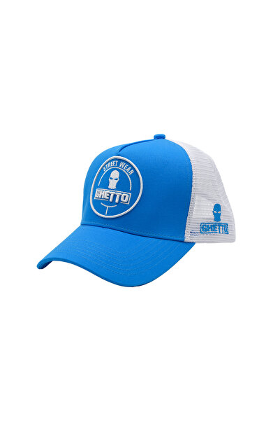 GHETTO Καπέλο Jockey Street Wear με Λογότυπο, Τρισδιάστατο Κέντημα, Μπλε Μαϊάμι