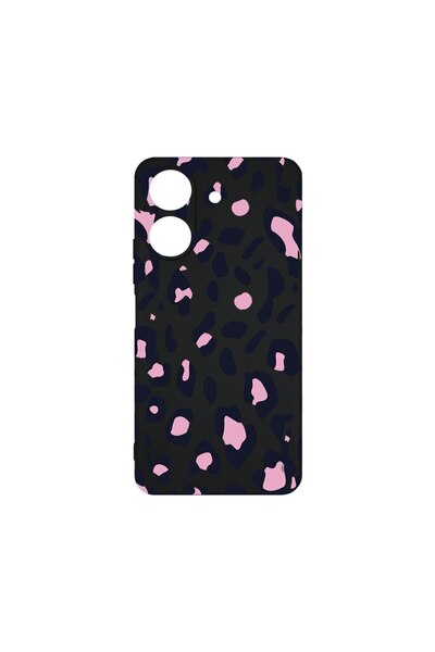 bestcase Λεπτή Θήκη Σιλικόνης 0.8MM, Συμβατή με Xiaomi Redmi 13C, Ροζ Σχέδιο ...