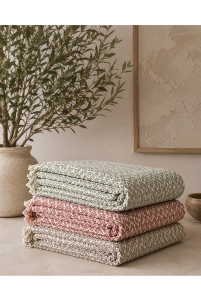 Sabia 170X220 cm Single Summer Pique Cotton Polyester Blend Lightweight Bedspread Pique
