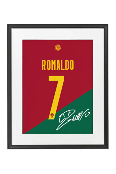 Boomah Accessories Ronaldo Portugal Autographed Jersey Poster with Frame 50x40cm