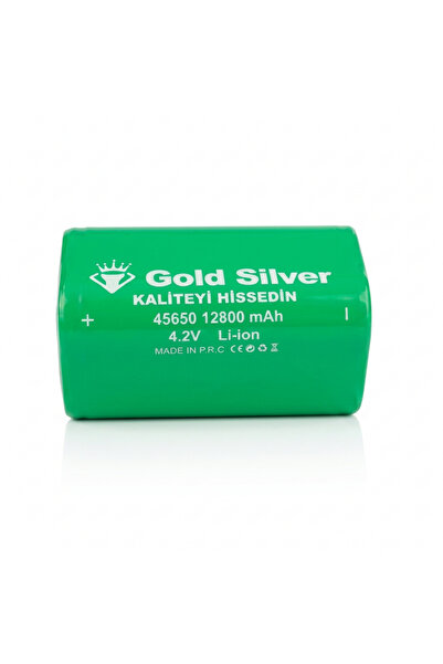 farissu Gold Silver 45650 Li-ion Pil 12800 mAh 4.2V Şarj Edilebilir Yüksek Ka...