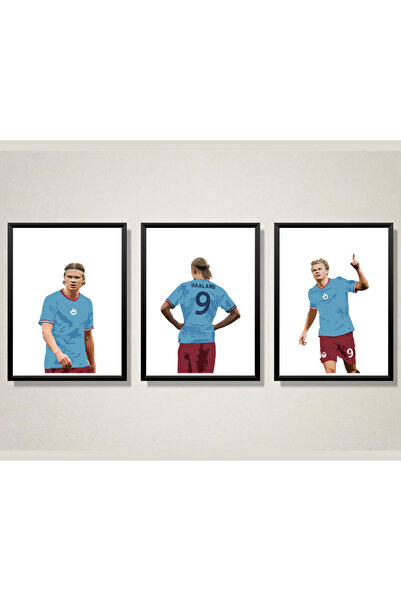 Boomah Accessories set of 3, Erling Haaland Poster with Frame 30x40cm