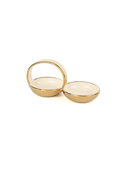 Mikasa Moor Cream Gold 2-Piece Round Snack Bowl 27X13X13Cm