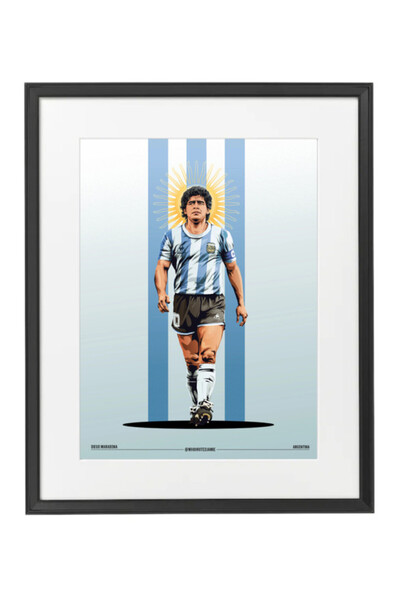 Boomah Accessories Diego Maradona Argentina Poster with Frame 50x40cm